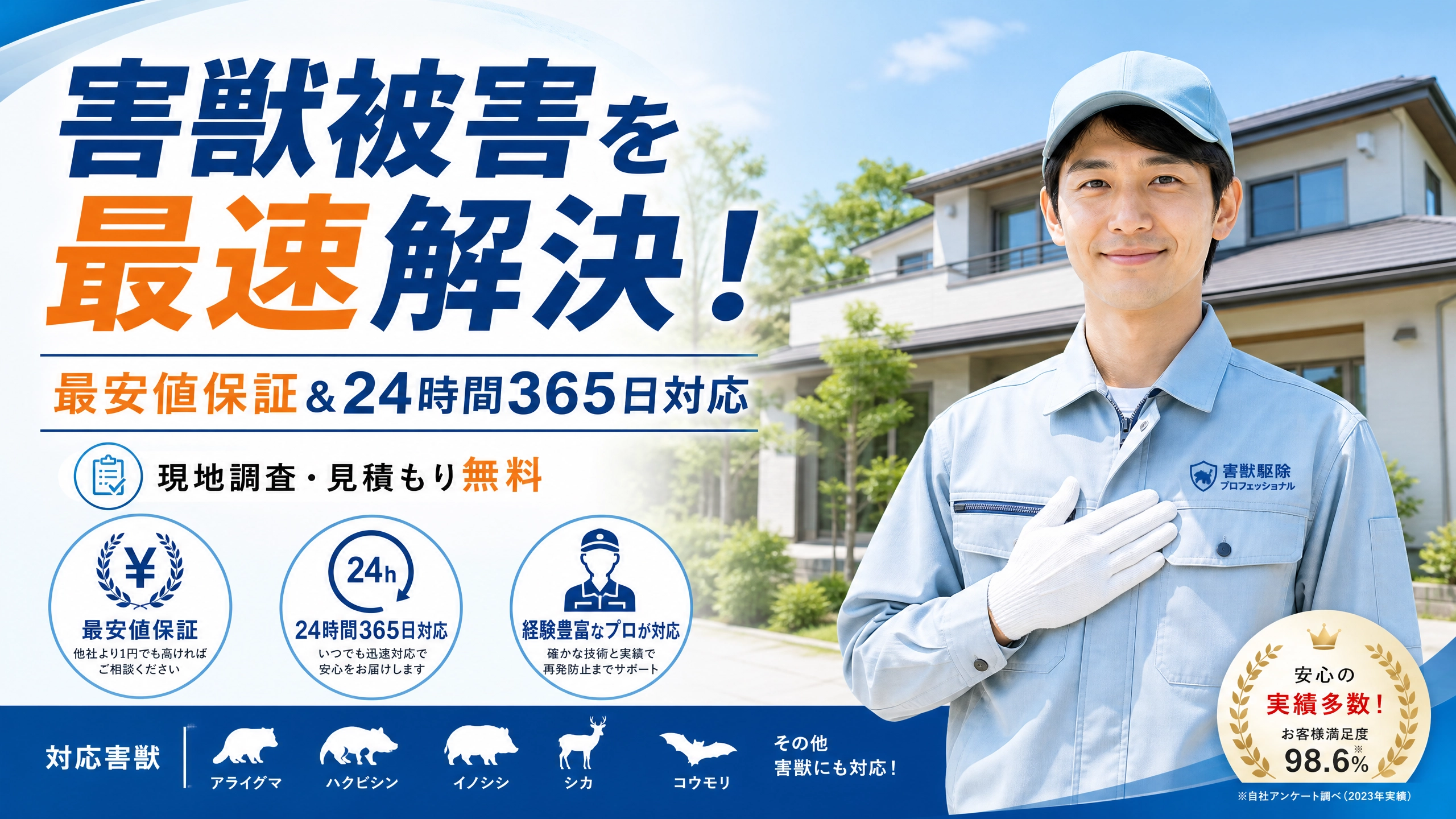 街角害獣駆除相談所の評判・口コミは本当？料金や特徴を徹底解説